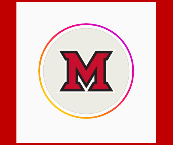 Miami M logo inside the instagram circle