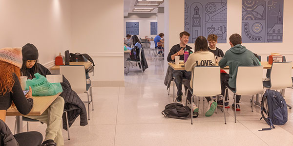 Students at Bell Tower