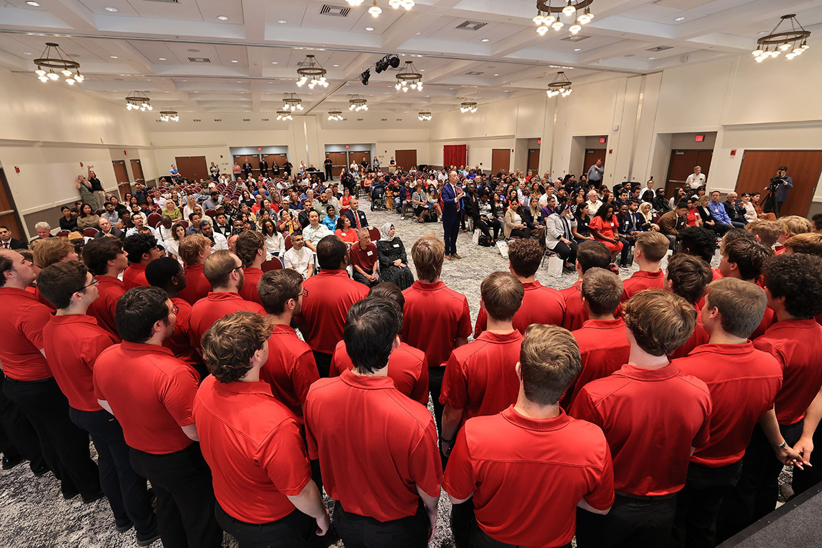 Nearly 100 people were formally sworn in as United States citizens during a U.S. District Court Naturalization Ceremony held Sept. 17 at Fritz Pavilion in Armstrong Student Center.