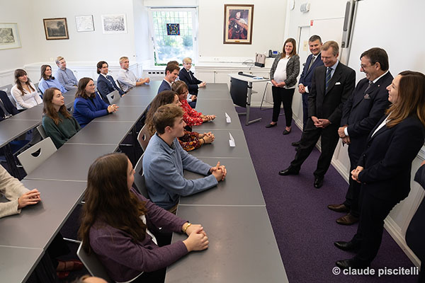 Luxembourg’s Grand Duke Henri visited the Miami University John E. Dolibois European Center on Sept. 19