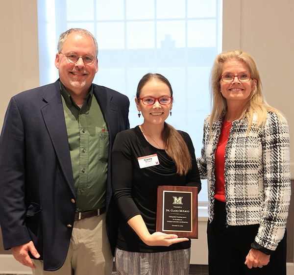 Left to right, Crowder, Claire McLeod, and Dr. Crawford