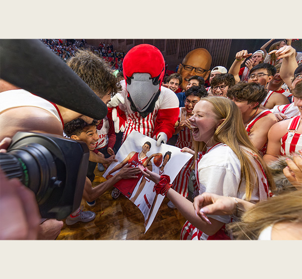 Lindsay Stevenson has kept track of the undefeated season by having a player update the tally following the latest win at Millett (photo by Scott Kissell).