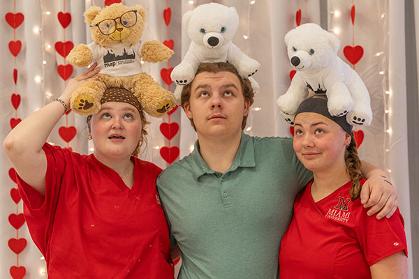 Miami students at the I Love You Beary Much event