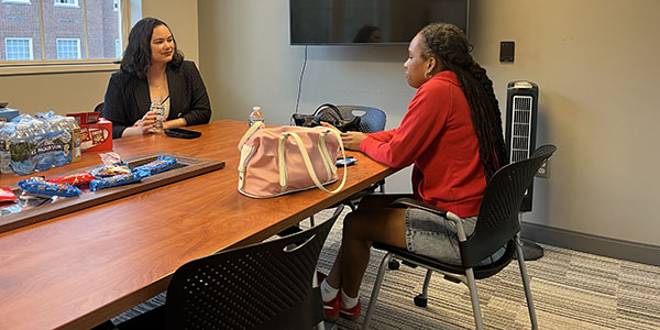 Kierra Williams '11, left, at Miami University