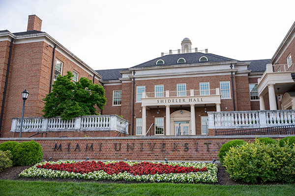Shideler Hall on Miami University's Oxford campus